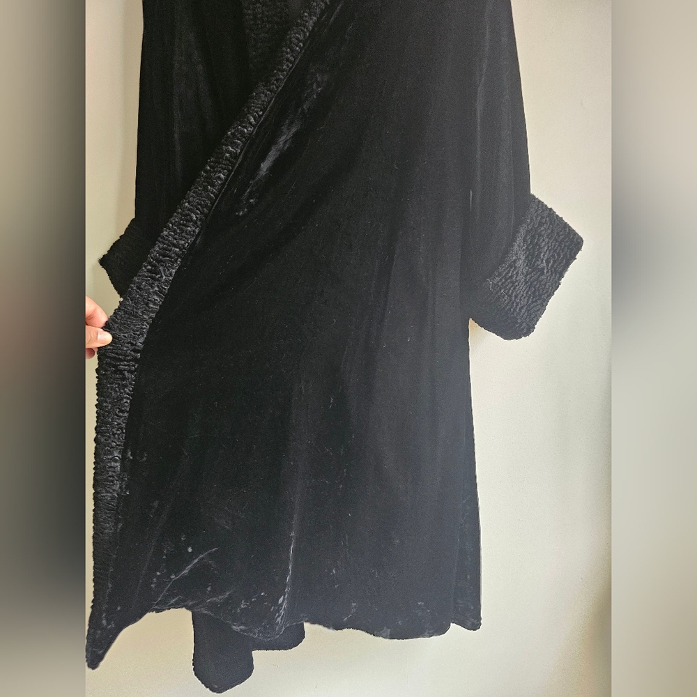 Vintage Y2K Fleece Dreams Martha's Vineyard Rayon Velvet Faux Fur Duster XL - Picture 7 of 15